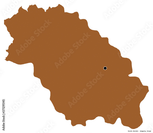 Pernik, province of Bulgaria, on white. Pattern