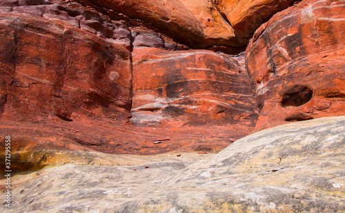 Textured rock surface smoothed by the wind