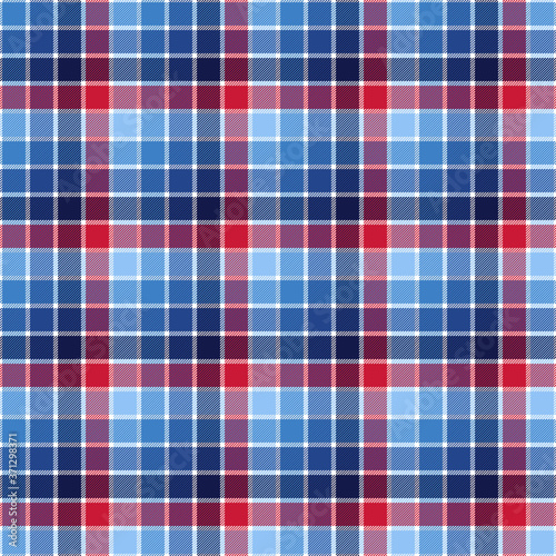 Plaid Seamless Pattern - Patriotic plaid repeating pattern design