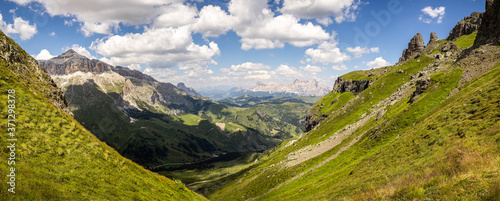 Panoramica Val Di fassa, Dolomiti Trentino dal sentiero