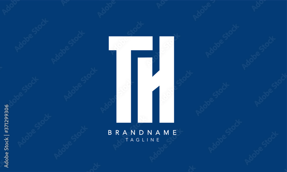 Letter T and H monogram logo Stock Vector