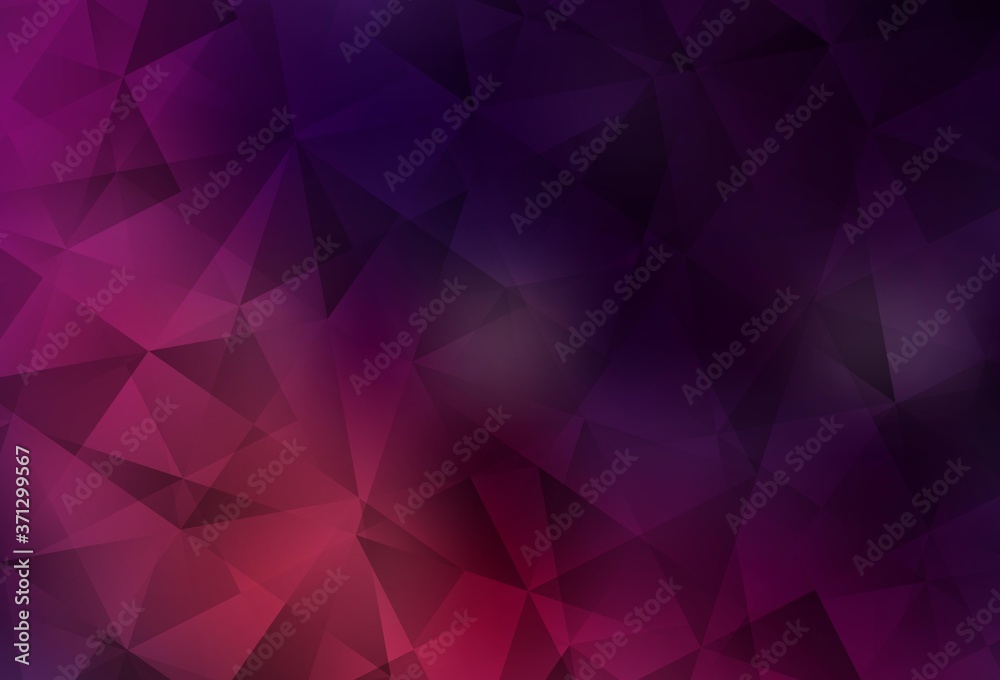 Dark Pink vector abstract polygonal background.