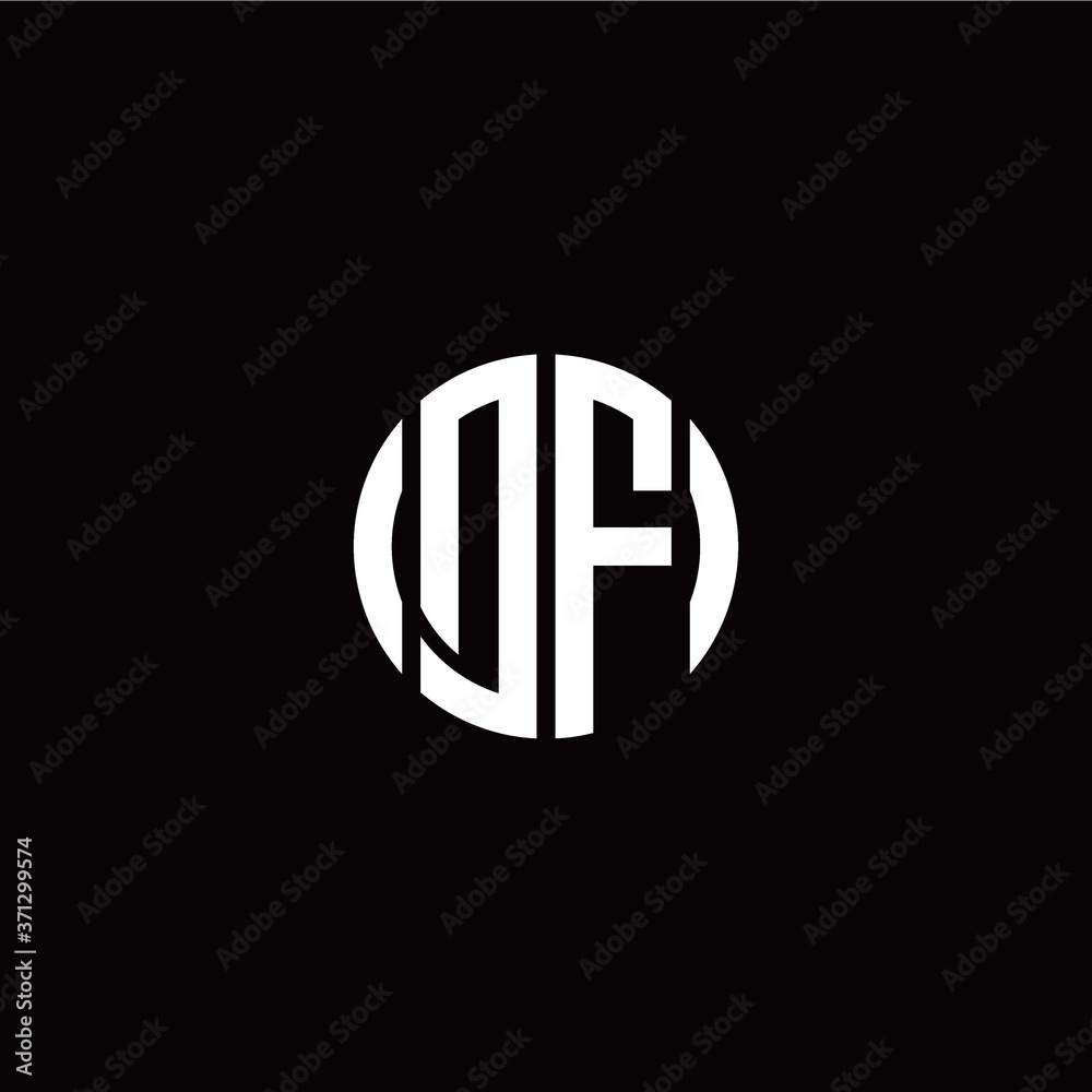 initial D F letter with circle style logo template vector initial D F letter with circle style logo template vector