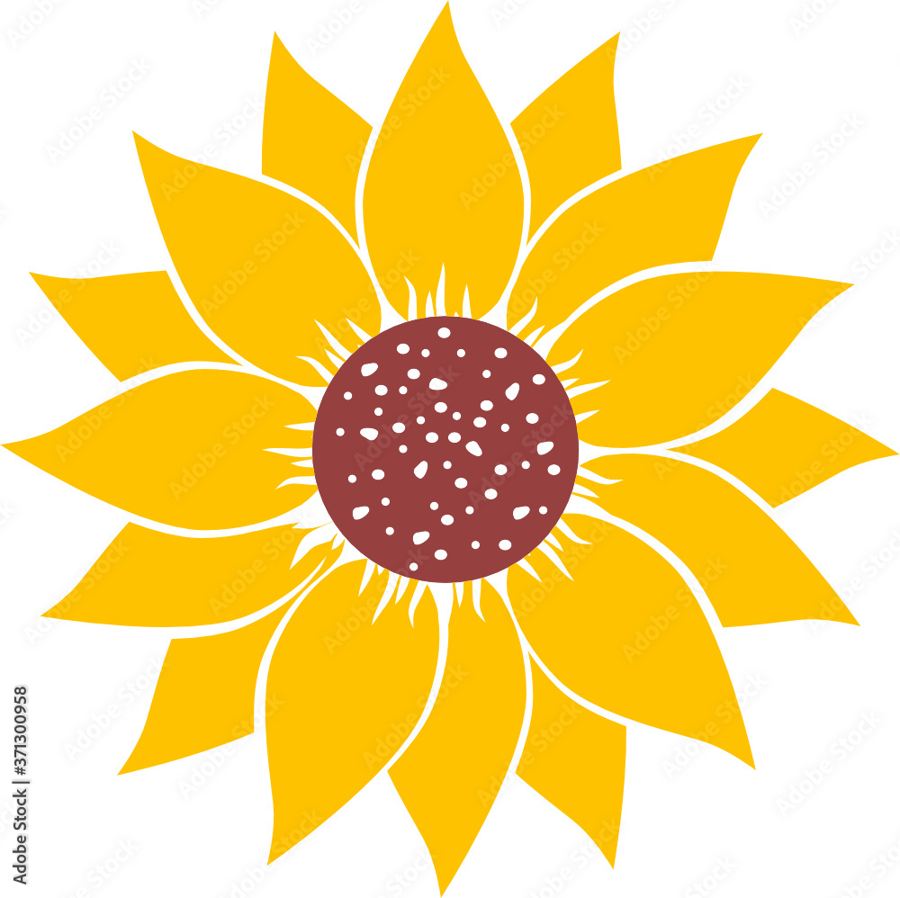 sunflower svg vector cutfile for cricut and silhouette Stock Vector ...
