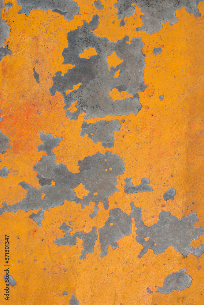 Abstract Old Orange Grunge Cement Wall for texture background