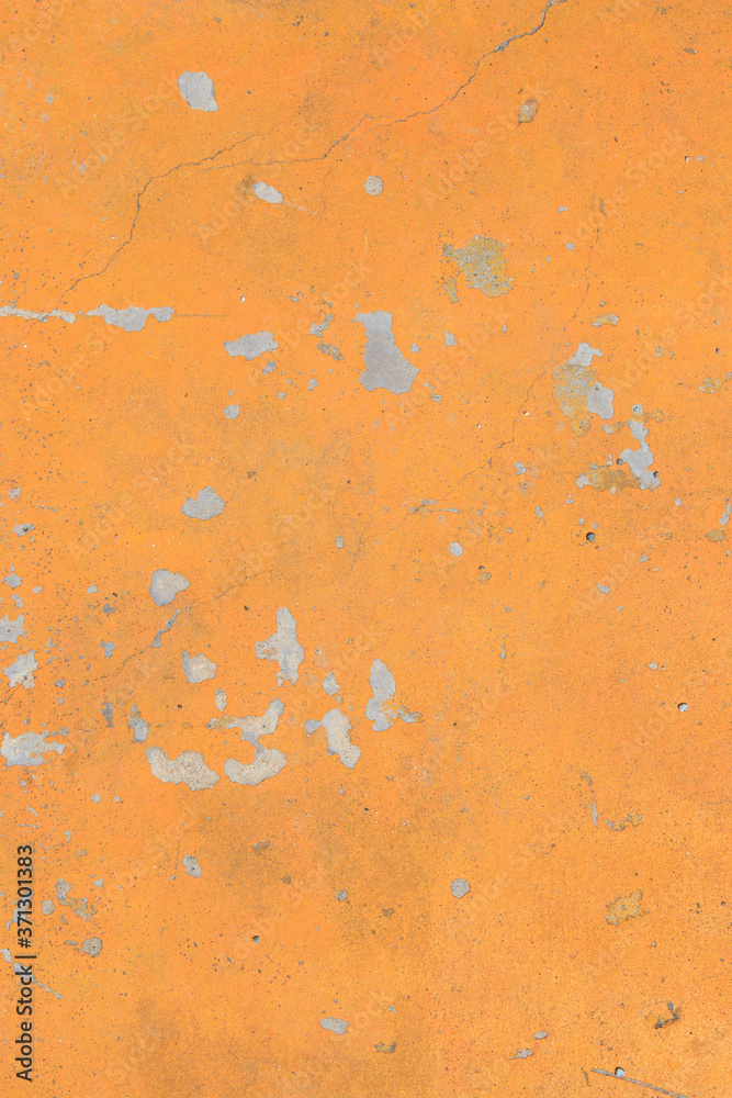 Abstract Old Orange Grunge Cement Wall for texture background