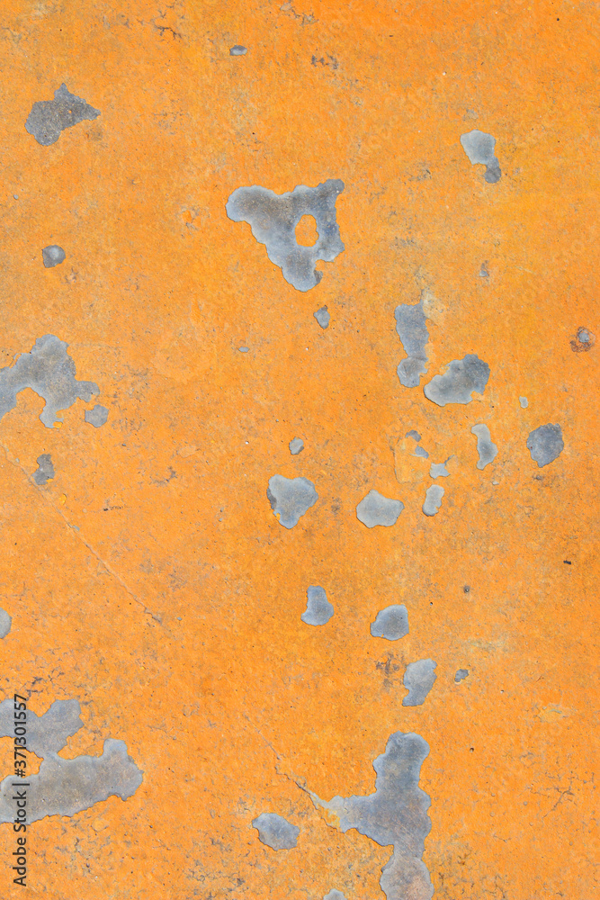 Abstract Old Orange Grunge Cement Wall for texture background