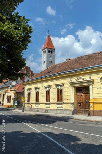 Old buildings on the streets of Koszeg, Hungary