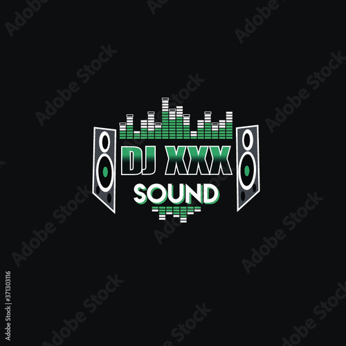 Logo DJ vecteur music