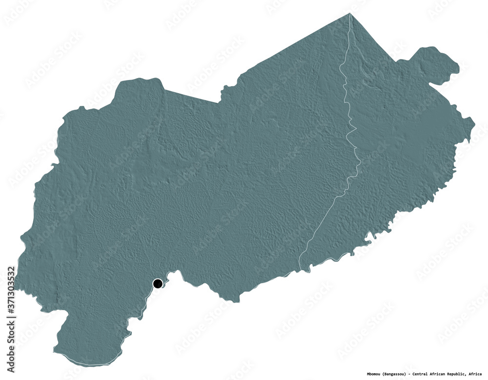 Mbomou, prefecture of Central African Republic, on white. Administrative Mbomou, prefecture of Central African Republic, on white. Administrative