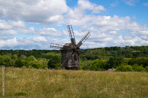 old windmill in the field