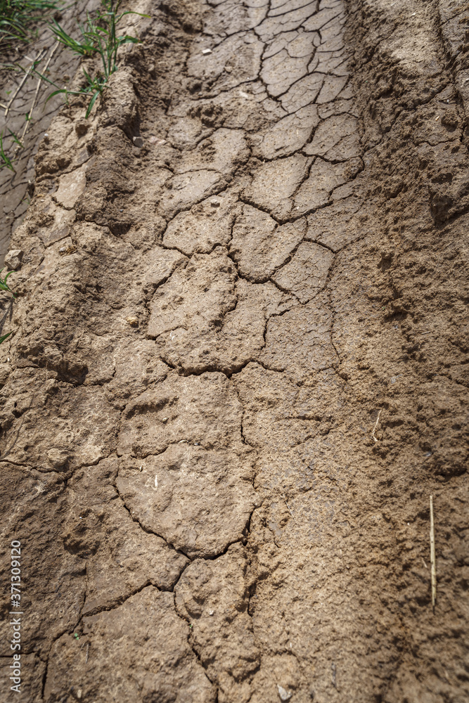 dry cracked earth on a rural road dry cracked earth on a rural road