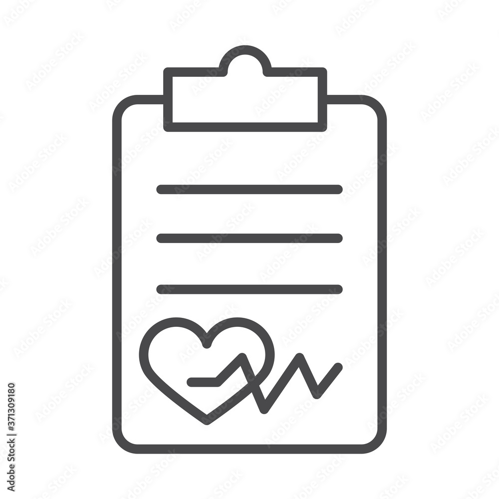 clipboard report healthy heartbeat line icon design clipboard report healthy heartbeat line icon design
