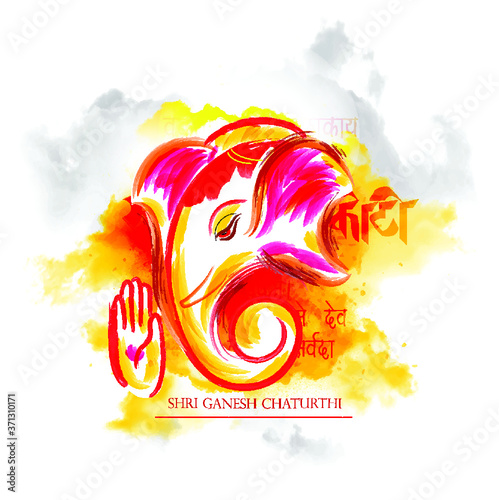 Vector Illustration of Lord Ganesha. Indian God famous for festival Ganesh Chaturthi. Creatives ideal for Social Media and wedding card cover designs