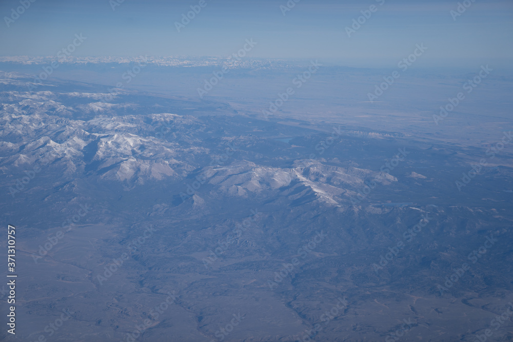 American snow mountains from the sky 2