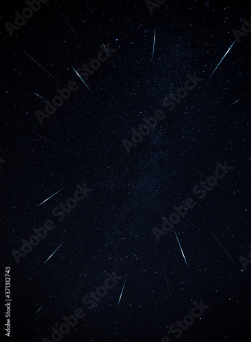 The Perseids are a prolific meteor shower associated with the comet Swift–Tuttle. photo