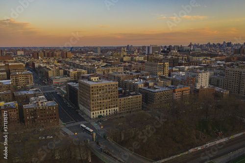 aerial view of Harlem New York 