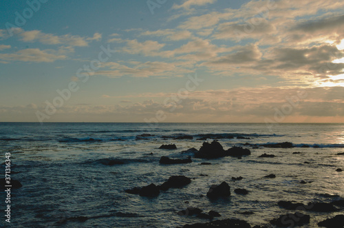 Landscape or seascape photo of beautiful and dramatic California central coast Moro Bay to Big Sur colorful, interesting changing terrain, top travel area and majestic, scenic drive Pacific Ocean.