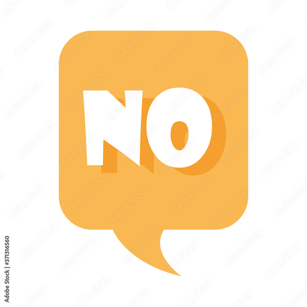 Fototapeta premium slang bubbles, no yellow bubble over white background, flat icon design