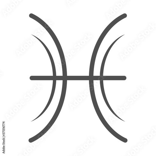 zodiac sign pisces astrology calendar mystic line style icon