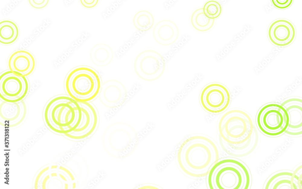 Light Green, Yellow vector texture with disks.
