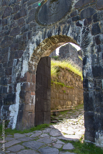 Bohus Fortress entrance in a sunny day, Kungalv, Bohuslan, Sweden. photo