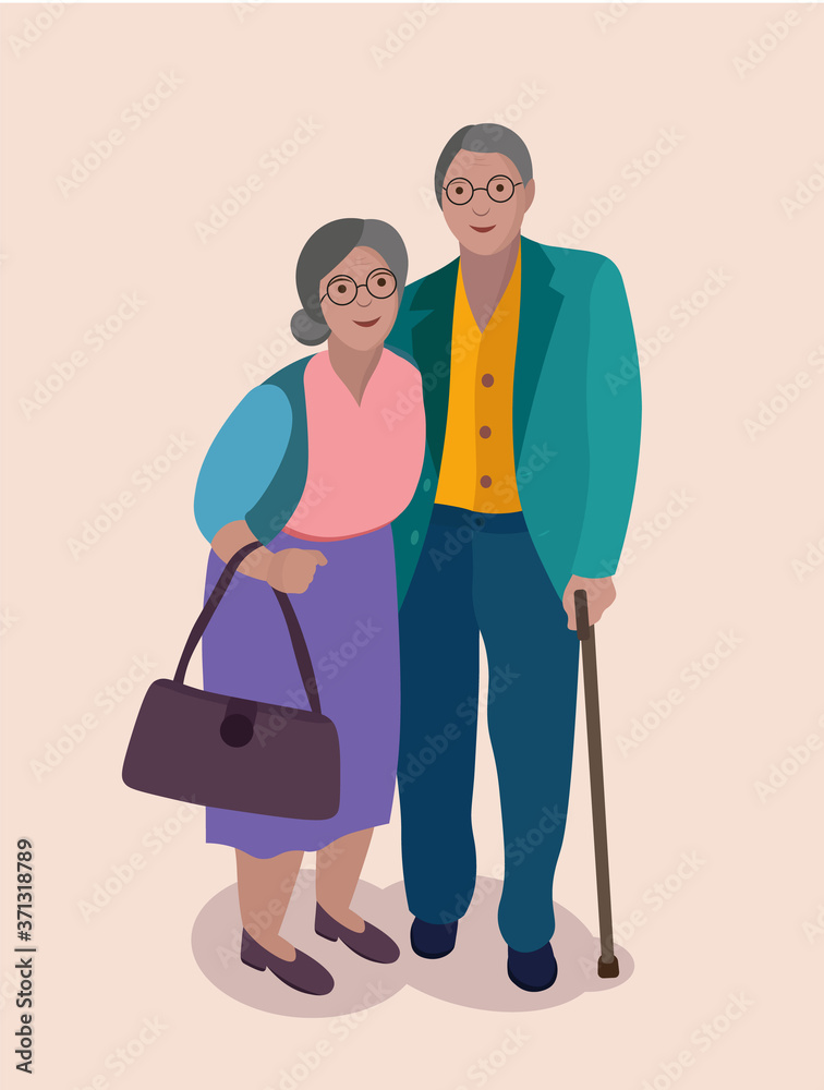 old couple, senior citizens, portrait poster of happy people. can use for print or web old couple, senior citizens, portrait poster of happy people. can use for print or web