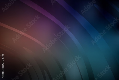 Dark Blue, Red vector backdrop with curved lines.