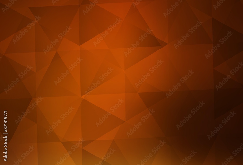 Dark Orange vector abstract mosaic pattern.