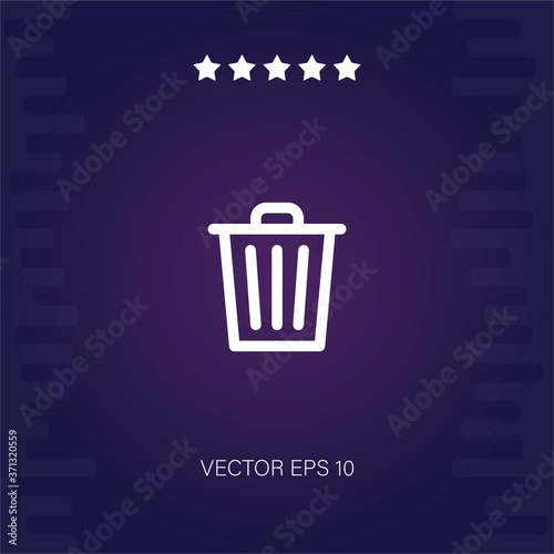 trash vector icon modern illustration
