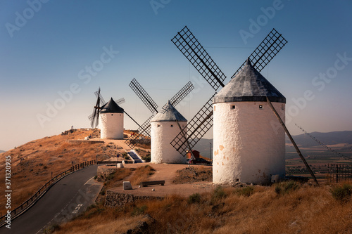 Windmills and castle of Consuegra, the famous giants from 