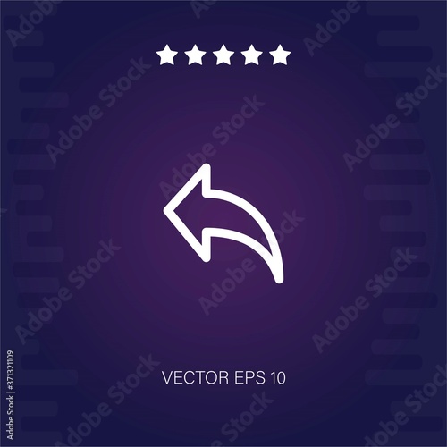 back arrow vector icon modern illustration