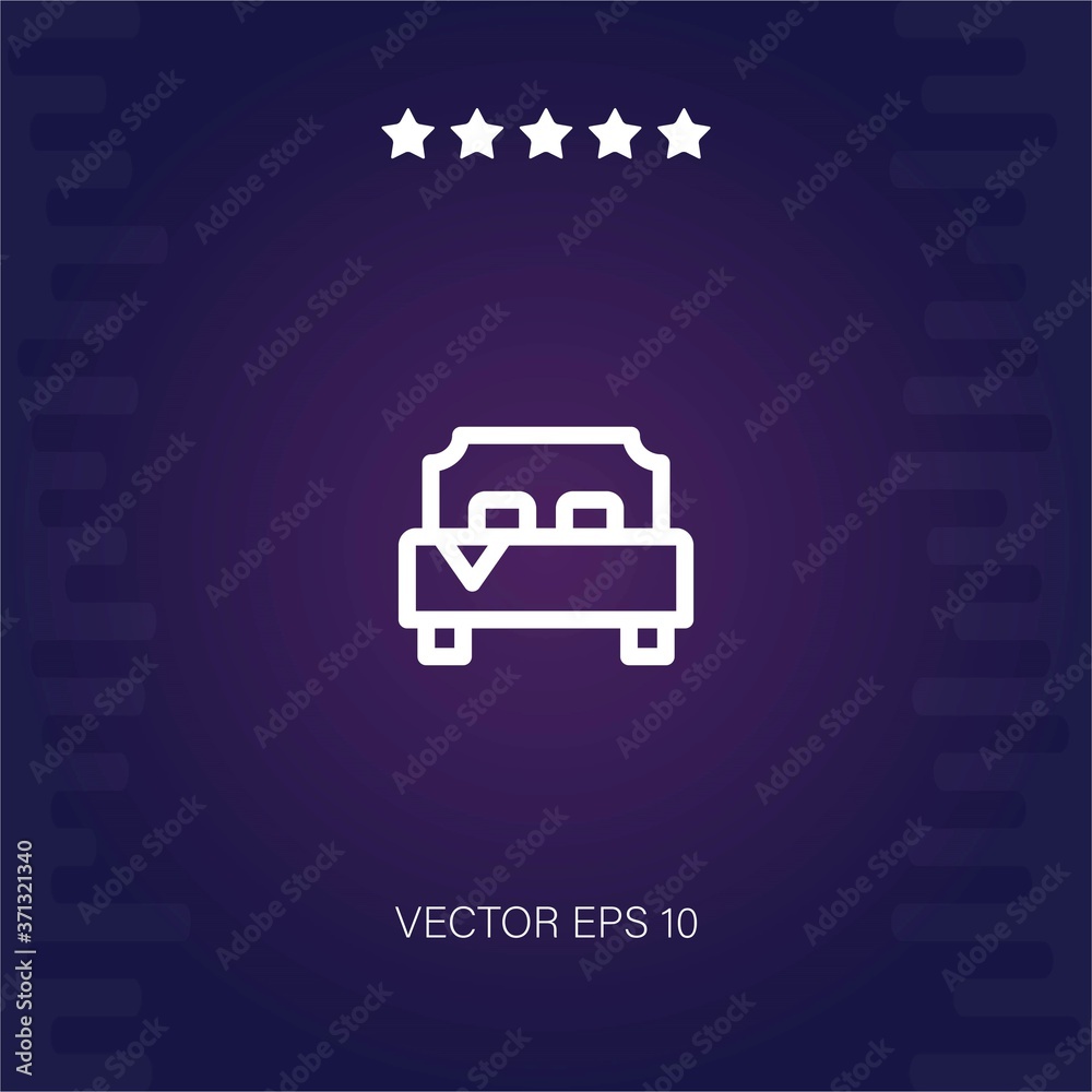 double bed vector icon modern illustration double bed vector icon modern illustration
