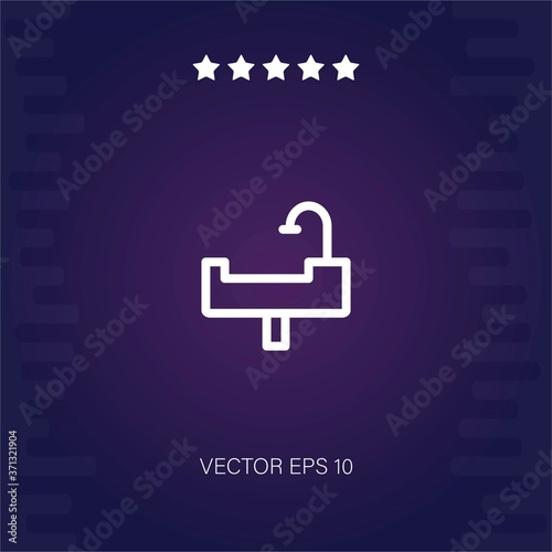 sink vector icon modern illustration