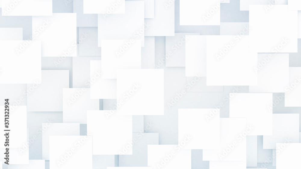 blank white 3d squares pattern background. Futuristic design