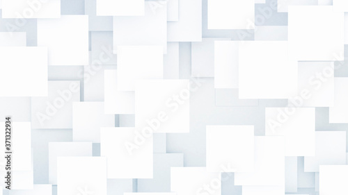 Fototapeta Naklejka Na Ścianę i Meble -  blank white 3d squares pattern background. Futuristic design