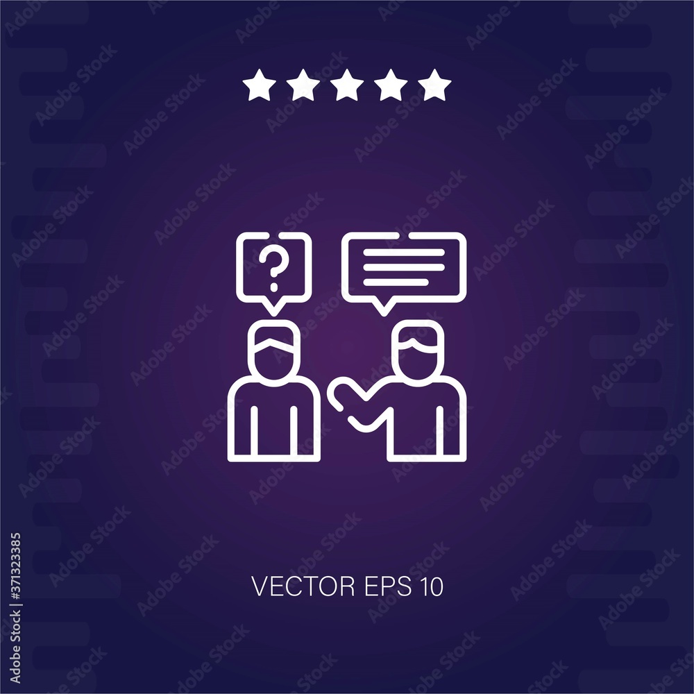 talking vector icon modern illustration talking vector icon modern illustration