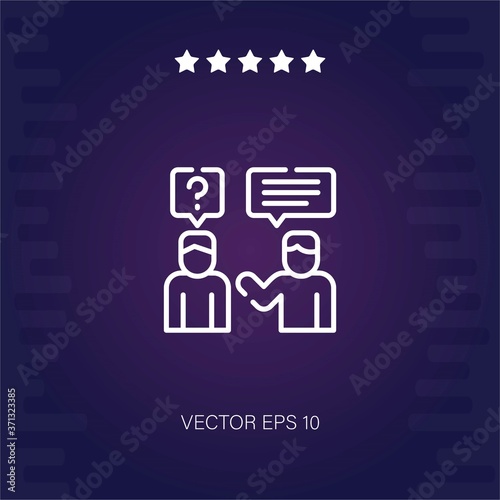 talking vector icon modern illustration