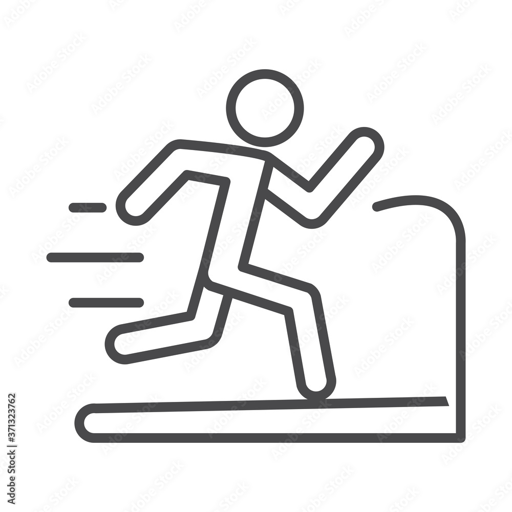 man running on the runway speed sport race line icon design man running on the runway speed sport race line icon design