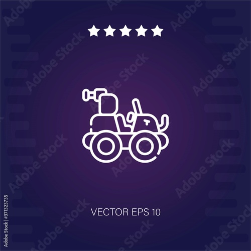 military vehicle vector icon modern illustration
