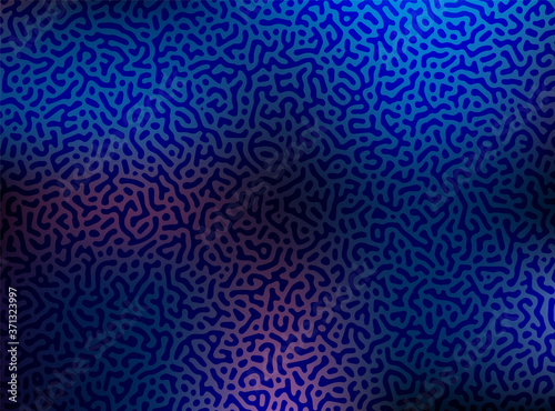 Generative algorithm psychedelic background. Reaction-diffusion or turing pattern formation.