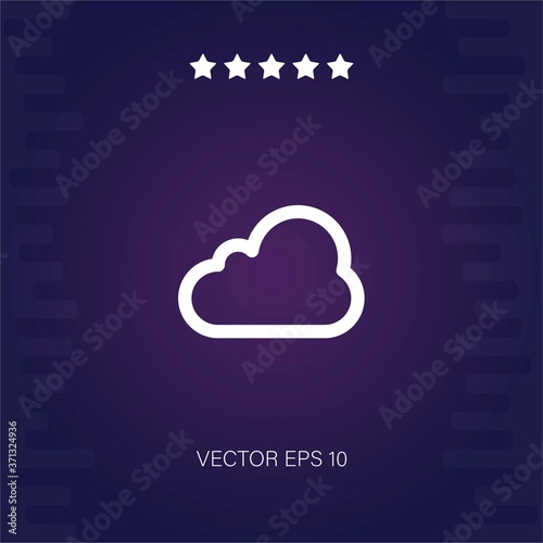 cloud vector icon modern illustration