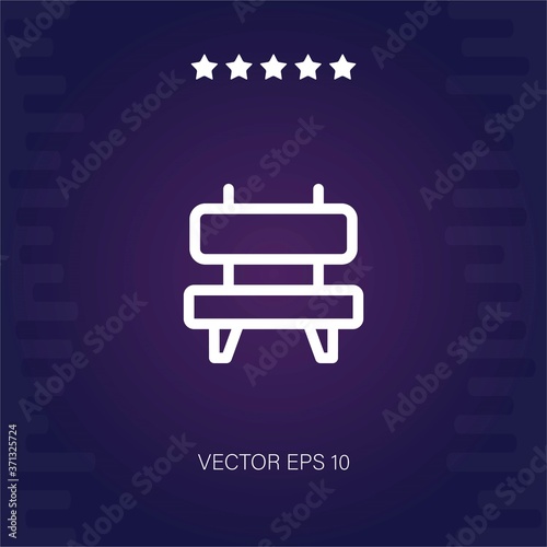 bench vector icon modern illustration