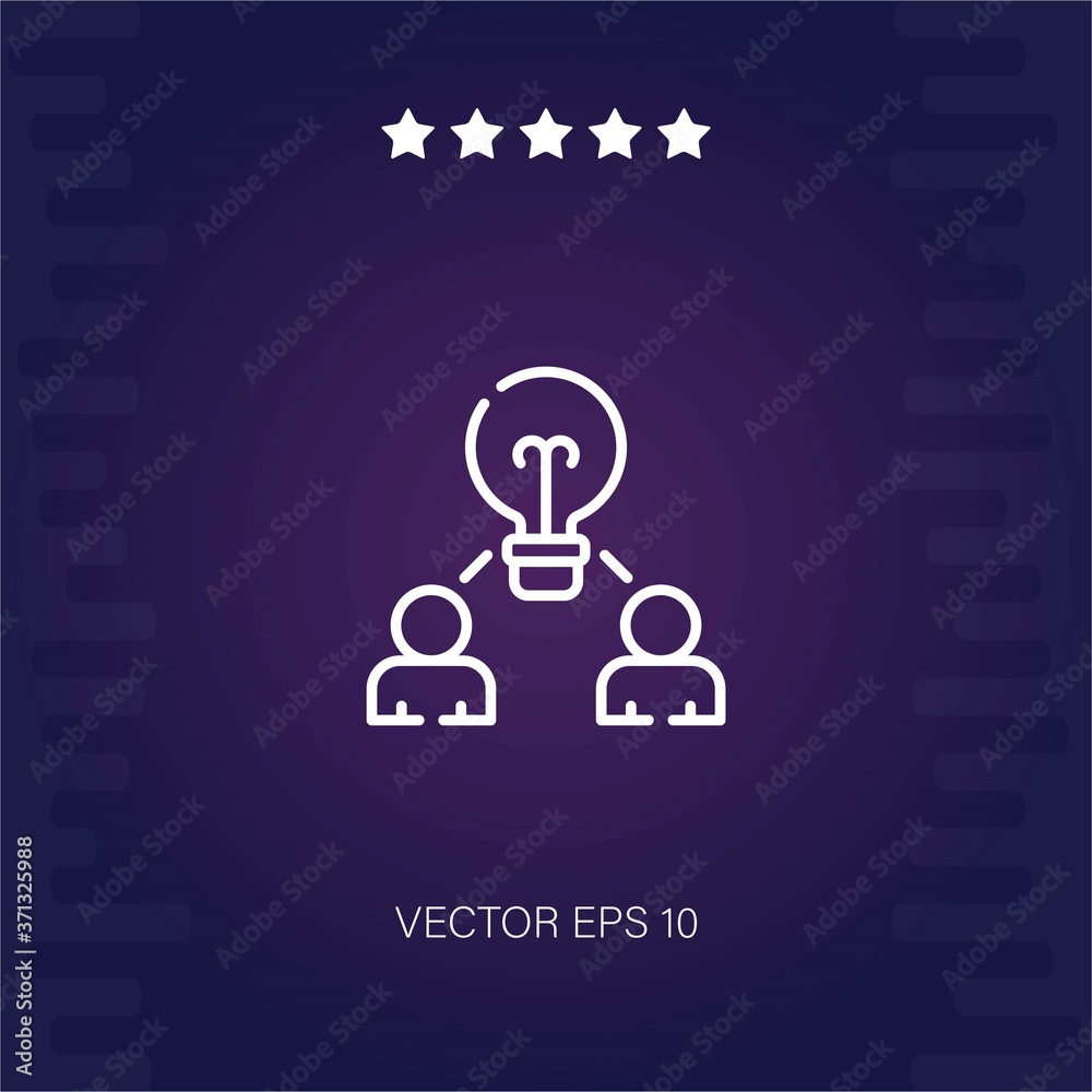 brainstorm vector icon modern illustration