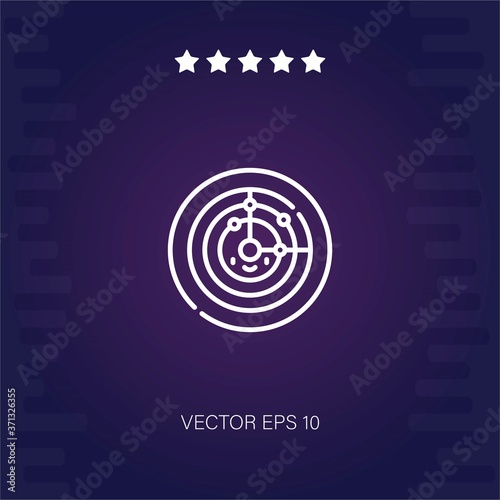 radar vector icon modern illustration