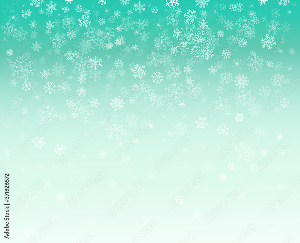 Blue background with snowflakes. Vector illustration