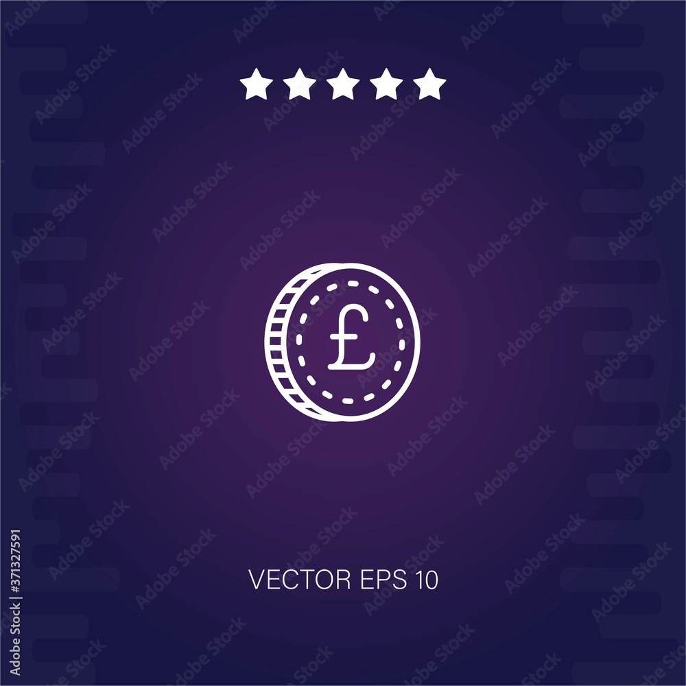 Fototapeta premium coin vector icon modern illustration