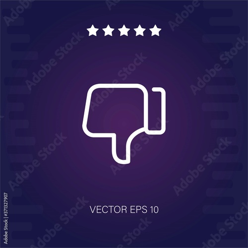 dislike vector icon modern illustration