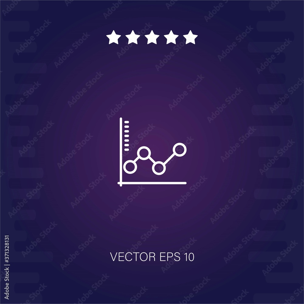 Naklejka premium graph vector icon modern illustration