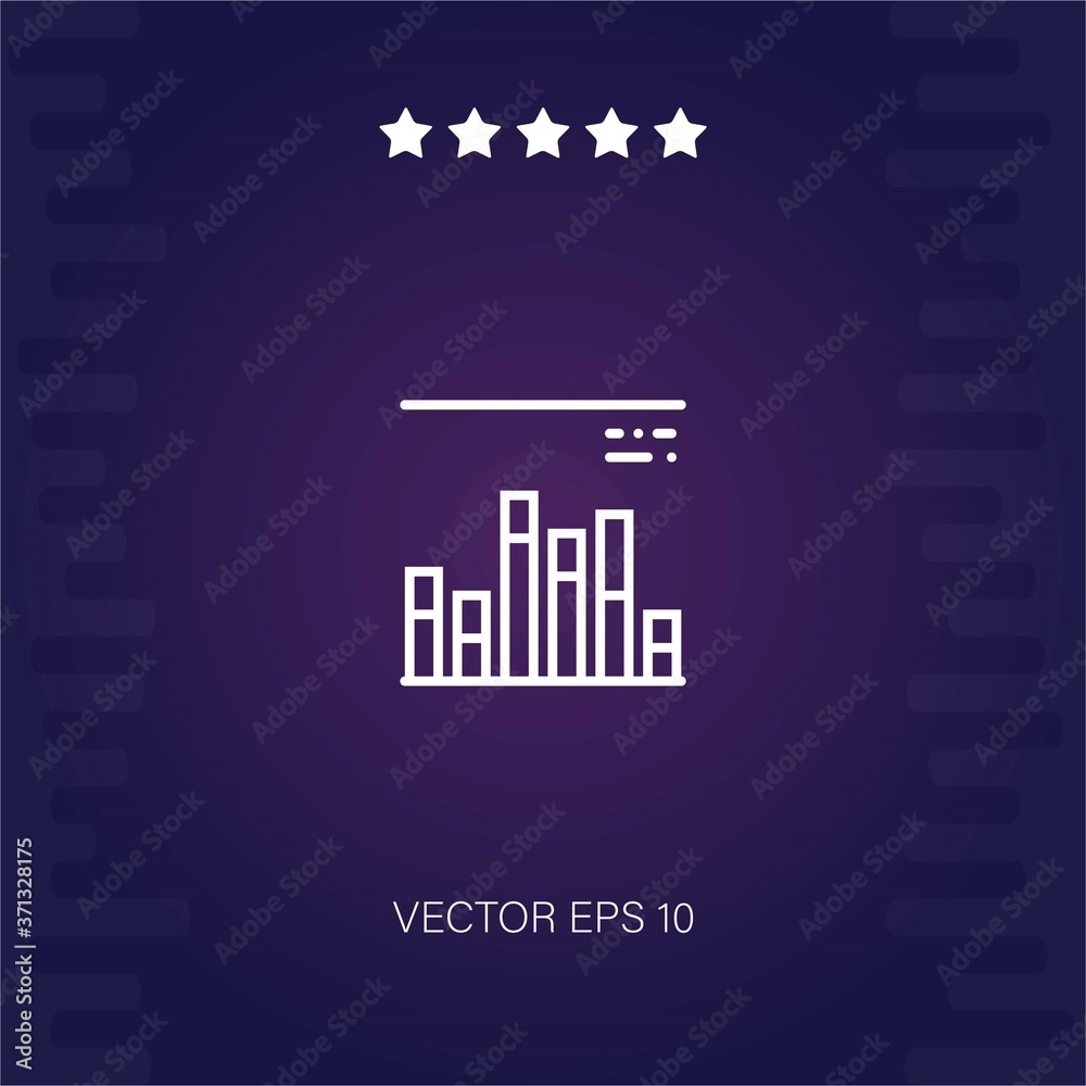 graph vector icon modern illustration graph vector icon modern illustration